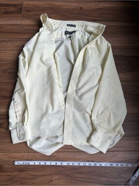 Men's butter yellow Button-Up Shirt Jacket